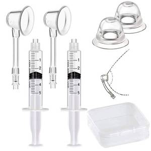 lot 20377 image: Gipizi Inverted Nipple Corrector Puller 2 PC Nipple Aspirator Corrector Women Nipple Suckers for Flat Nipples