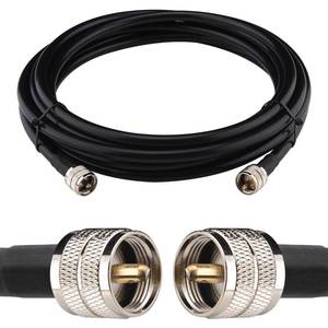 lot 20380 image: YOTENKO RG213 Coaxial Cable 18FT - CB Coax Cable Ultra Low Loss RG-213 UHF PL-259 Coax Cable Male to Male, 50 Ohm, for Ham Radio CB Radio Antenna