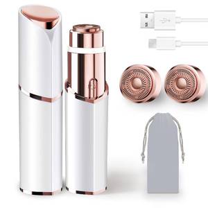 lot 20390 image: Facial Hair Removal for Women, Electric Rechargeable Painless Hair Remover for Face, Upper Lips, Chin, Peach Fuzz, with LED Light (cosmetic damage)