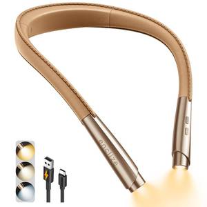 lot 20399 image: enclize LED Neck Reading Light, Book Light for Reading in Bed, 3 Colors, 9 Brightness Levels, Lightweight Comfortable Design, Long Lasting, Perfect for Knitting,Crafting,Camping,Gold Rose