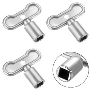 lot 20408 image: Enhon 516 in Sillcock Water Key Compatible with Danco 80132, Water Spigot Key, Square Stem Outdoor Faucet Handle Fits 8x8mm Square Broach Shut Off Valve (Silver,Standard Length)