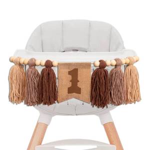 lot 20417 image: Gostman Cowboy First Birthday High Chair Banner - First Rodeo Birthday Party Decoration, Cowboy 1st Birthday Party Decoration For Baby Boy,Brown Cow Theme One Highchair Banner