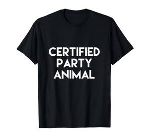 lot 20418 image: Certified Party Animal T Shirt T-Shirt Size Small