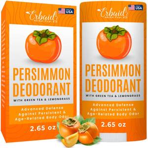 lot 20425 image: Persimmon Deodorant �� All-Natural Whole Body Deodorant for Women and Men �� Japanese Persimmon Extract Helps to Eliminate Body Odor and Old People Smell �� Extra Strength, Aluminum Free, Long Lasting
