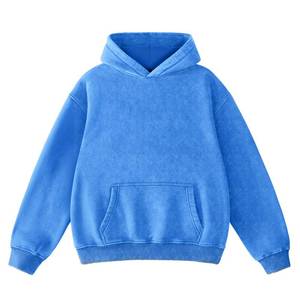 lot 20436 image: Dnzzs Womens Oversized Hoodie Acid Wash Hoodie Vintage Sweatshirt Heavyweight Fleece Cotton Streetwear Trendy Sweatshirts Bright Blue2XL