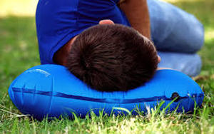 lot 11482 image: Blue Inflatable Pillow For Camping