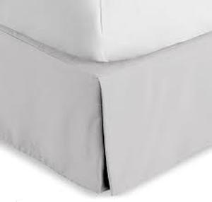 lot 19808 image: Amazon Basics Pleated Bed Skirt- Full, Light Grey