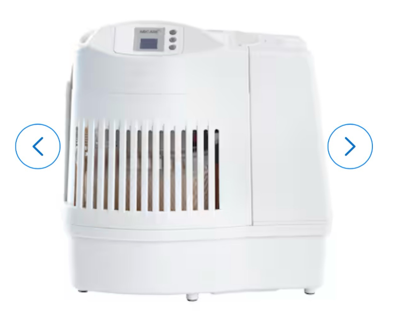 lot 4421122 image: AIRCARECONSOLE 3.6-Gal. Cool Mist Evaporative Whole House Humidifier for 3,600 sq. ft., White - Retail $170