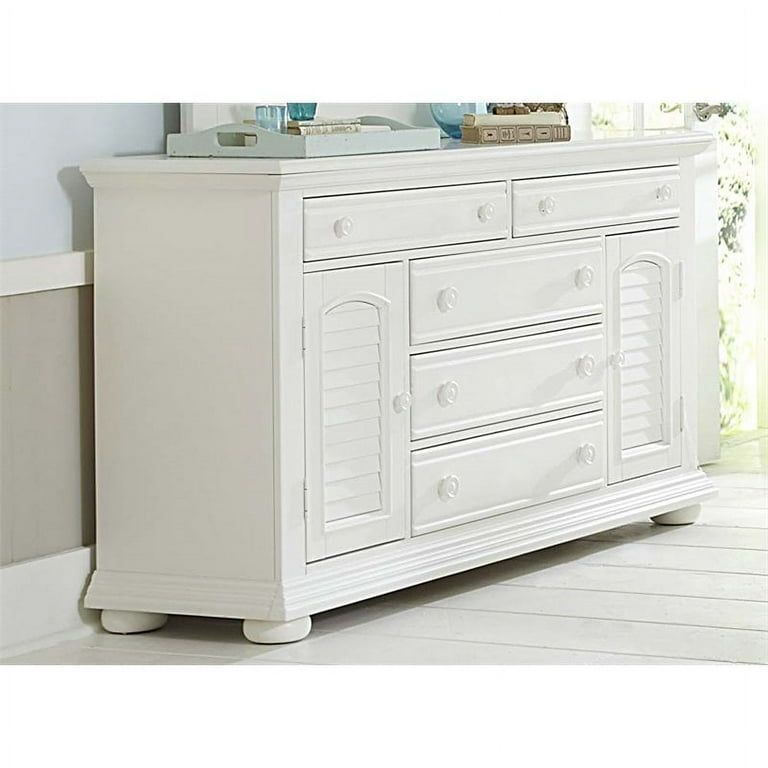 lot 3563012 image: Liberty Furniture Summer House I 2 Door 5 Drawer Dresser in White (See Pictures) - Retail $1,181