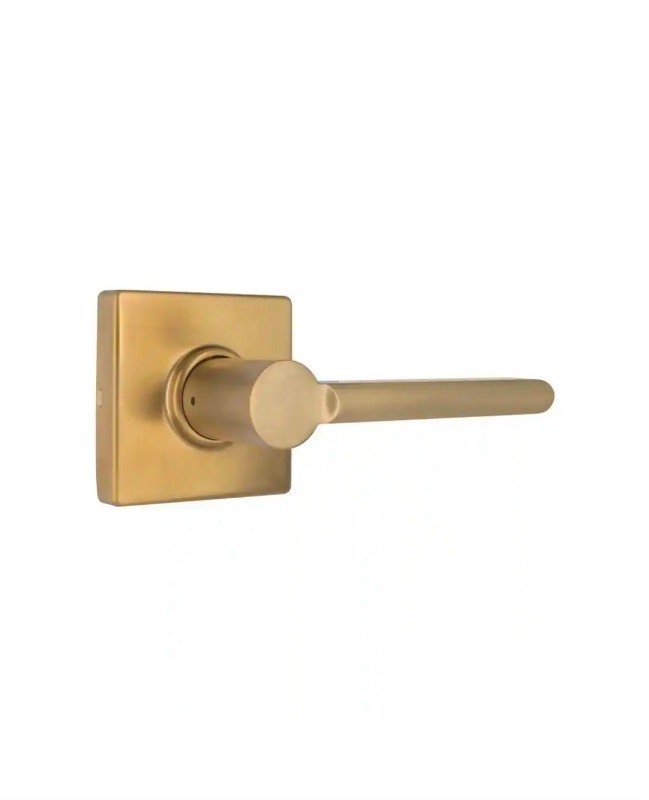 lot 4649072 image: DefiantTonebridge Brushed Gold HallCloset Door Handle with Square Rose - Retail $20