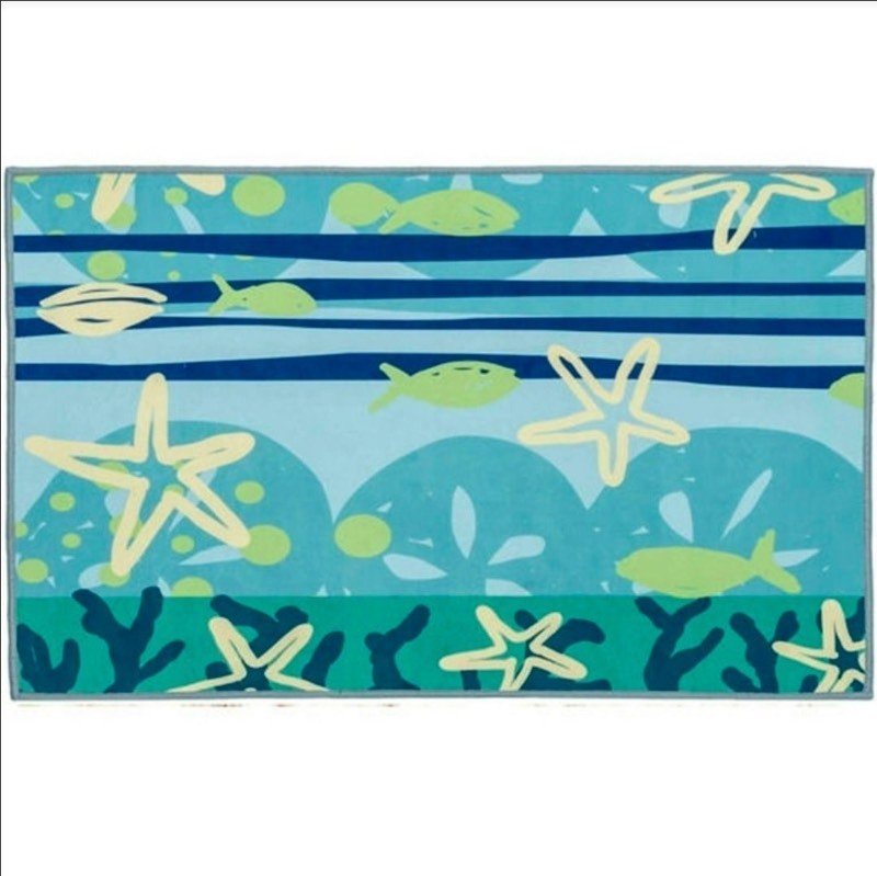 lot 3565110 image: Homefires Decorative Indoor Accent Rug Ocean View - 20 X 30 - Retail $21