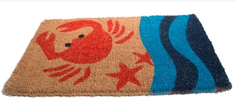 lot 3565111 image: Imports Decor Printed Coir Doormat, Crab, 18-Inch by 30-Inch - Retail $29
