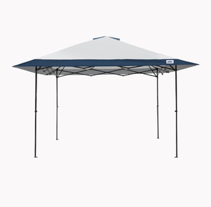 lot 5127063 image: E-Z UP 13x13 ONE-UP Instant Canopy Tent Pop Up Outdoor Shade Tent with Vented Top, Adjustable Height & Roller Bag - Retail $169