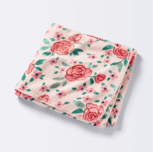 lot 5127074 image: Plush Baby Blanket - Floral Blooms - Cloud Island - Retail $15