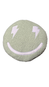 lot 5127091 image: Lightning Smiley Face Decorative Pillow - Retail $10