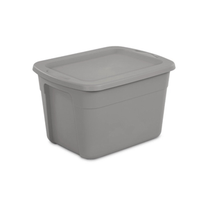 lot 5127127 image: Gray Plastic Storage Container with Lid - Retail $10