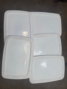 lot 5127143 image: 5 Random white storage lids 2 foot x  16 34 inches wide - Retail $1