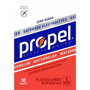 lot 1184 image: PROPEL WATER BEVERAGE MIX WITH ELECTROLYTES &amp VITAMINS, WATERMELON 1 box 10 packets