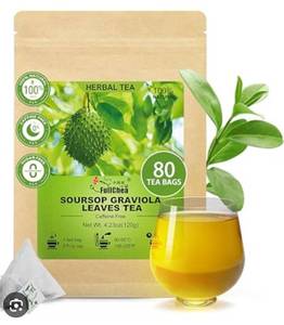 lot 1128 image: Soursop Graviola Leaves Tea - 80 Tea Bags