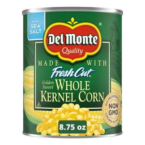lot 1160 image: 12 PK DEL MONTE WHOLE KERNEL CORN 8.75 OZ CANS