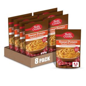lot 1220 image: Betty Crocker Sweet Potato Mashed Potatoes, Made with Real Potatoes, 4.5 oz (Pack of 8)