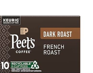 lot 1289 image: Peet s Coffee Dark Roast French Roast Coffee Pods 10 Count