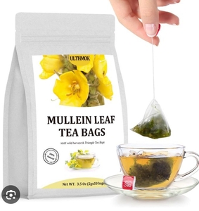 lot 1119 image: Mullein Leaf Tea Bags - 50 Count Pack