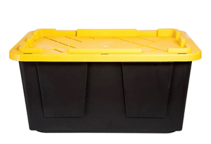 lot 43 image: GreenMade Professional Storage Tote With HandlesSnap Lid, 27 Gallon Black