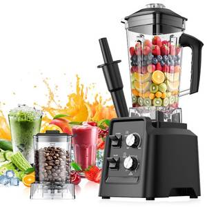 lot 1024 image: Blender, 68Oz. Countertop Blenders with 20Oz. Grinder, 28000 RPM Kitchen Blender for Smoothies, Ice Crushing, Frozen Fruits, Self-Cleaning, Speed Adjustable. Black - Retail $100