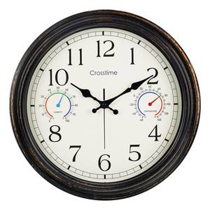 lot 1030 image: Crosstime 16 Inch Waterproof Outdoor Clock with Thermometer & Hygrometer Combo �� Bronze Retro Vintage Decor Indoor Outdoor Wall Clocks for Patio, Pool, Backyard, Garage - Retail $31