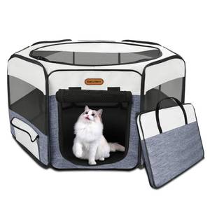 lot 1038 image: Seiyierr Dog Playpen, Portable Pet Play Pen Foldable Carrying Case, Puppy Pens Outsid for Small Cat IndoorOutdoor, Removable Mesh Shade Cover - Retail $32