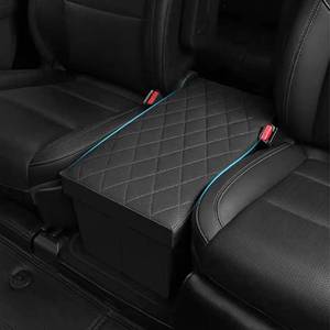 lot 1040 image: JIEREPU Seat Aisle Storage Box for Ford Explorer 6-Passenger Models �� Organizer Rear Seats Passage �� Foldable, Easy Installation, for Ford Explorer ST XLT Accessories 2020 to 2025 (Black) - Retail $66