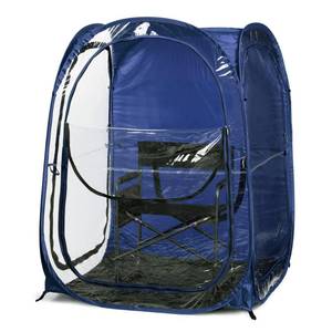 lot 1042 image: WeatherPod� The Original Shark Tank MyPod�� 1-2 Person Pop-Up Pod - Stay Warm, Dry, and Out of The Sun - Weather Pod for Sports, Rain, or Wind - Retail $190