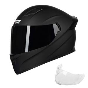 lot 1067 image: Crown Racing Motorcycle Helmets Street Bike Full Face Motorcycle Helmet Motorbike for Adults DOT Approved Helmets - Retail $70