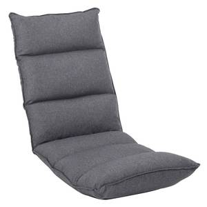 lot 1099 image: KAGMII Fabric Folding Floor Chair with Headrest - 6-Position Head & Foot Recliner, 14-Position Lumbar Support - Ergonomic Design for Reading, Gaming, and Relaxation, 014GR - Retail $100