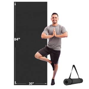 lot 1120 image: CAMBIVO Yoga Mat for Women and Men, Extra Long and Wide Exercise Mat(84 x 30 x 14 inch), Large Non Slip Workout Mat for Yoga, Pilates, Fitness, Barefoot Workouts, Home Gym Studio - Retail $50