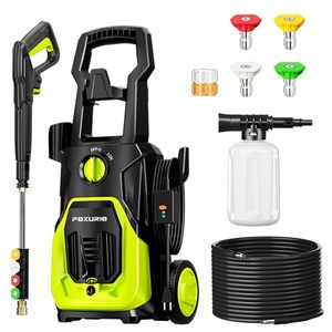 lot 1137 image: POXURIO Electric Pressure Washer, 4000PSI 2.8GPM Power Washer, 3-in-1 Self-Priming High Pressure Washer, for Cars, Patio, Deck - Retail $110