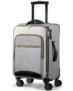 lot 1144 image: LOVEVOOK Carry On Luggage 22x14x9 Airline Approved, 20 Inch Softside Suitcases with Wheels, Lightweight Spinner Carry on Suitcase with TSA Lock, Water-Resistant Large Capacity Luggage for Travel - Retail $90
