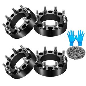 lot 1150 image: SYKRSS 8x180(8x7.08) Wheel Spacers 2inch Compatible with GMC Sierra 2500 HD 3500 HD, 125mm Center Bore & Forged Wheel Adapters M14x1.5 Compatible with Chevy Silverado 2500 HD3500 HD 2011-2023, 4PCS - Retail $189