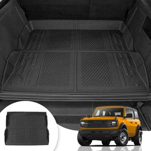 lot 1183 image: Maxzina Cargo Mat Compatible with 2021 2022 2023 2024 2025 2026 Ford Bronco Trunk Mat All-Weather TPE Rear Trunk Tray Cargo Liner for Ford Bronco Accessories 4 Doors (Not Compatible with Bronco Sport) - Retail $52