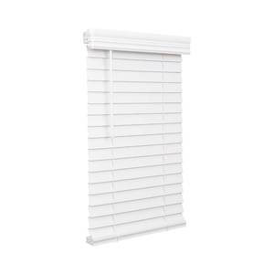 lot 1213 image: Lotus & Windoware, 2 Inch Faux Wood, 10 Wide x 72 Long, Window Blinds, Blinds & Shades, Blinds for Indoor Windows, Smooth, Bright White - 10 x 72,Bright White - Retail $44