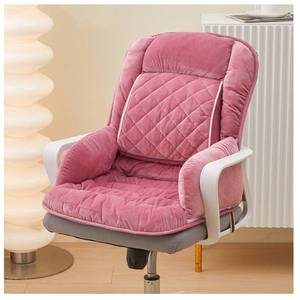 lot 1250 image: Cnahfsal Desk Chair Cushion��Dormdorm Chair Cushion��Office Chair Seat Cushion with Back Support Fits The Waist Perfectly for Office Chair Back Support Cushion (Light Pink) - Retail $39