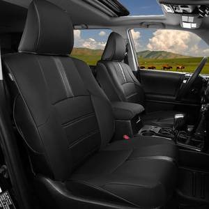lot 1255 image: PTYYDS Seat Covers Compatible with 2011-2024 Toyota 4Runner Seat Covers 3-Row Leather Covers Replacement for 2011-2024 Toyota 4Runner Accessories(3-Row,7 Seats Model ONLY,Full Set,Black) - Retail $218