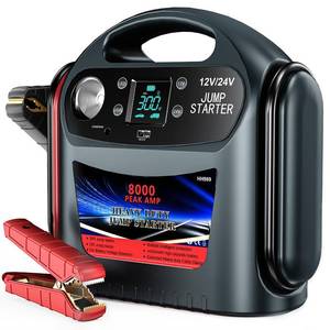 8000A Car Battery Jump Starter -E-Ant 12V/24V Intelligent Car Jump Starter Portable for Commercial Vehicles and Diesel Engines, Heavy Duty Jump Box Power Pack with LED Light - Retail: $230