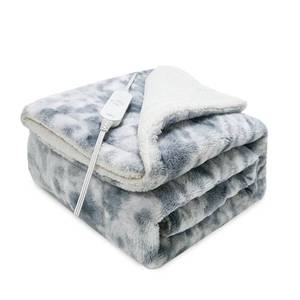 lot 1263 image: GOQO TOMO Heated Weighted Blanket, with Premium Glass Beads 60 x 80 Electric Heating Blanket 2 in1 Blanket with 12 Heating Levels for Adults Home Use Gradient Gray-H6080 - Retail $120