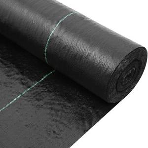 lot 1265 image: Driveway Fabric, 1500 ft Road Fabric Commercial Weed Barrier Fabric, Landscape Fabric Heavy Duty  Black - Retail $125