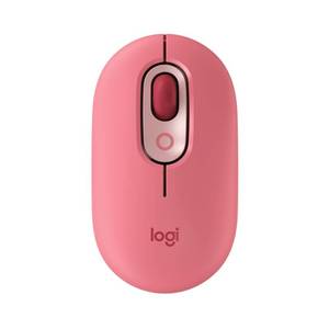lot 15911 image: Logitech POP Mouse, Wireless Mouse with Customizable Emojis, SilentTouch Technology, PrecisionSpeed Scroll, Compact Design, Bluetooth, Multi-Device, OS Compatible - Heartbreaker Rose - Retail $25