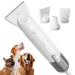 lot 15915 image: Jellyfish Handheld Dog Dryer - 1.21lb Lightweight, 2 Speeds, 4 Temp, Portable High Velocity Blow Dryer for Travel & Home - Retail $93