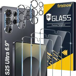 lot 15940 image: firtstnow 3 Pack Glass Screen Protector for Samsung Galaxy S25 Ultra 6.9 inch  3 Pack Camera Lens Protector, 9H Tempered Glass, Fingerprint Unlock, HD Clear Case Friendly Anti-Scratch - Retail $8