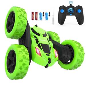 lot 15981 image: Hamdol RC Stunt Car for Kids Ages 6��12, Double-Sided Remote Control Car with LED Lights, 4WD Electric Toy Vehicle, USB Rechargeable, Perfect Birthday, Holiday for Boys & Girls - Retail $30